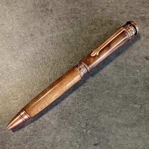 Ręcznie wykonany długopis z drewna – Faith Hope Love | antique copper | handmade