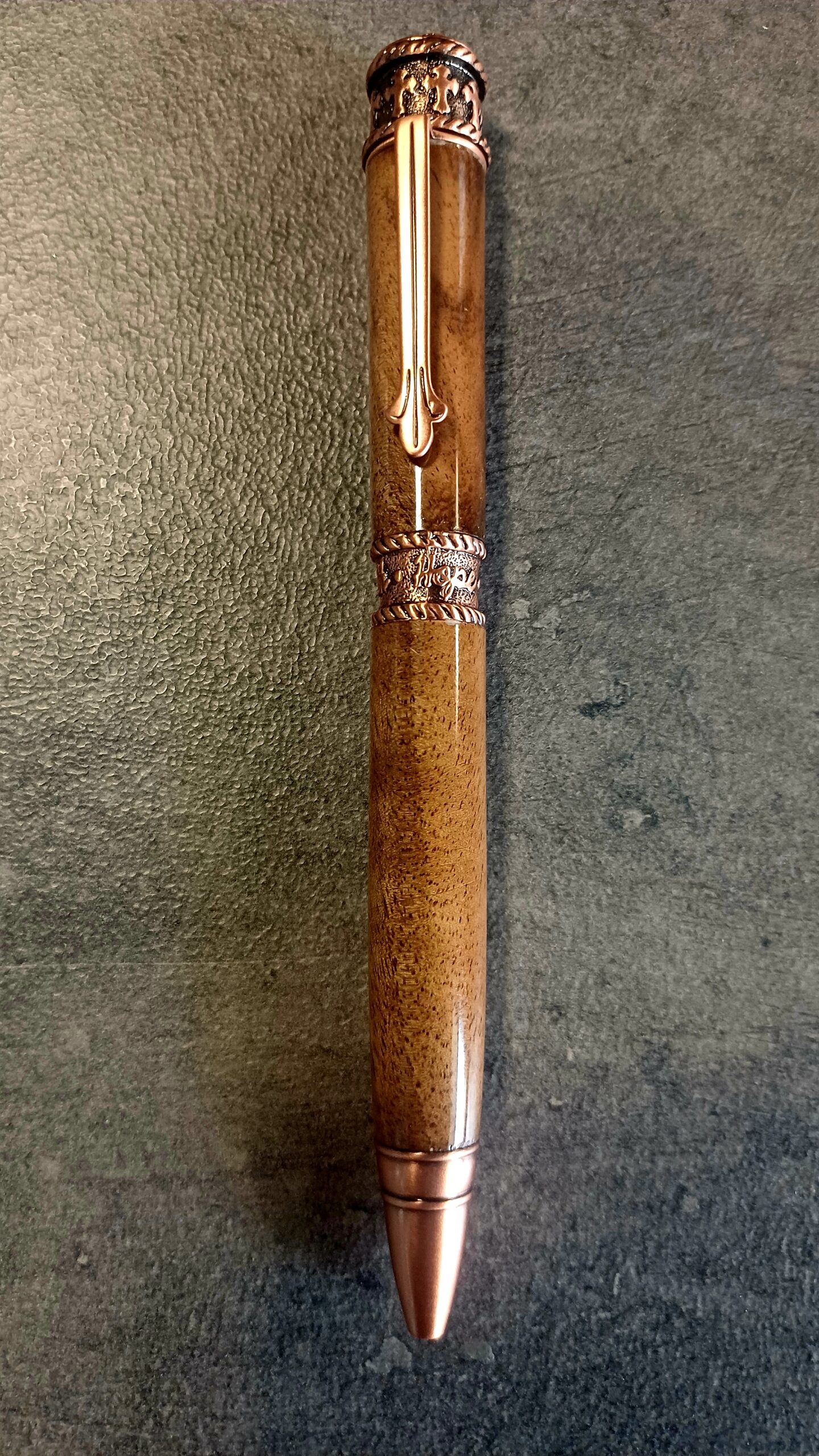 Ręcznie wykonany długopis z drewna – Faith Hope Love | antique copper | handmade - obrazek 9