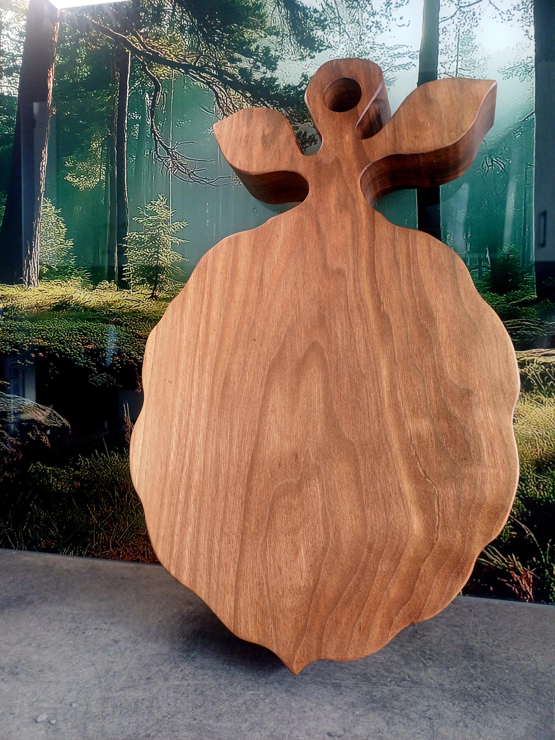 Deska do krojenia z jednego kawałka orzecha włoskiego „Orzeszek” | handmade - obrazek 4